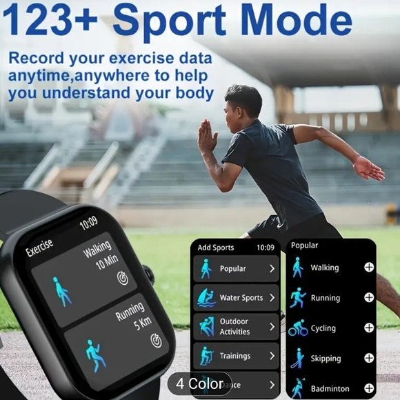 Smart Wearable Watch - Silver and White - Picture 4 of 8